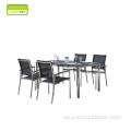 Mesa de comedor de acero inoxidable HPL de moda europea